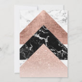 バラモダン金ゴールド白黒マーブルスウィート16 招待状 (裏面)