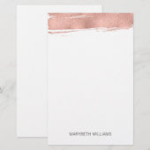 バラモダン金ゴールド筆跡の文房具 便箋 (正面/裏面)