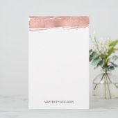 バラモダン金ゴールド筆跡の文房具 便箋 (スタンド正面)