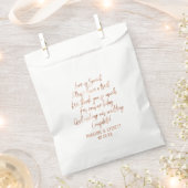 バラモダン金ゴールド結婚タイポグラフィの愛は甘い フェイバーバッグ (クリップ留めされた状態)