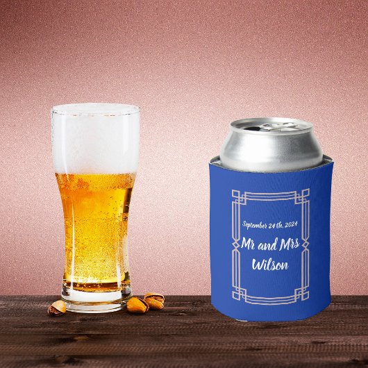 バラモダン金ゴールド縁どオンネビーブルークーラーボックス 缶クーラー