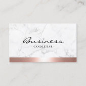 バラモダン金ゴールド縁どトレンディー大理石キャンドルバー 名刺 (正面)