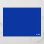 バラモダン金ゴールド縁どネイビーブルーリハーサルカード 箔招待状ポストカード (裏面)