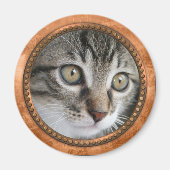 バラモダン金ゴールド金属光孔マグネット マグネット (正面)