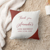 バラモダン金ゴールド銅グリッタースウィート16誕生日 クッション (ブランケット)