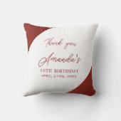 バラモダン金ゴールド銅グリッタースウィート16誕生日 クッション (裏面)