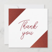 バラモダン金ゴールド銅グリッタースウィート16誕生日 サンキューカード (正面)