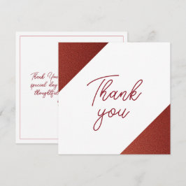 バラモダン金ゴールド銅グリッタースウィート16誕生日 サンキューカード