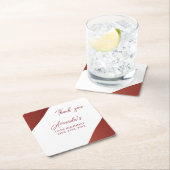 バラモダン金ゴールド銅グリッタースウィート16誕生日 スクエアペーパーコースター (インサイチュ)