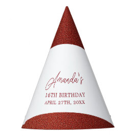 バラモダン金ゴールド銅グリッタースウィート16誕生日 パーティーハット