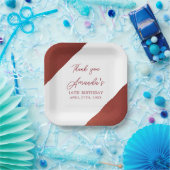 バラモダン金ゴールド銅グリッタースウィート16誕生日 ペーパープレート (パーティー)