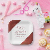 バラモダン金ゴールド銅グリッタースウィート16誕生日 ペーパープレート (パーティー)