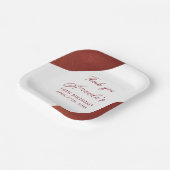 バラモダン金ゴールド銅グリッタースウィート16誕生日 ペーパープレート (傾斜あり)