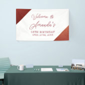 バラモダン金ゴールド銅グリッタースウィート16誕生日 横断幕 (トレードショー)