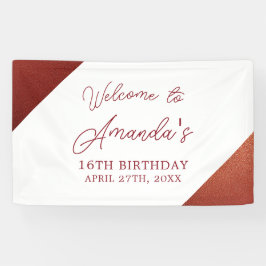 バラモダン金ゴールド銅グリッタースウィート16誕生日 横断幕