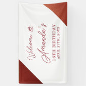 バラモダン金ゴールド銅グリッタースウィート16誕生日 横断幕 (縦)