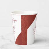 バラモダン金ゴールド銅グリッタースウィート16誕生日 紙コップ (左)