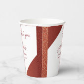 バラモダン金ゴールド銅グリッタースウィート16誕生日 紙コップ (右)