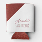 バラモダン金ゴールド銅グリッタースウィート16誕生日 缶クーラー (裏面)