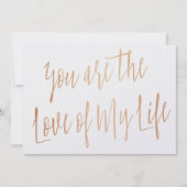 バラモダン金ゴールド「あなたは私の人生の愛である」 招待状 (正面)