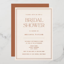 バラモダン金ゴールド&テラコッタブライダルシャワー