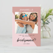 バラモダン金ゴールドBridesmaidの提案 招待状 (スタンド正面)