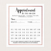 バラモダン金箔カレンダーアポイントメントカード 名刺 (内部フラット)