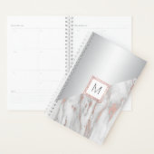 バラモダン金箔ピンクグレー大理石 |モノグラム プランナー手帳 (ディスプレー)