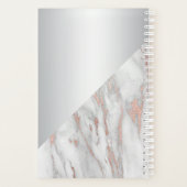 バラモダン金箔ピンクグレー大理石 |モノグラム プランナー手帳 (裏面)