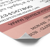 バラモダン金箔ブラッシュストローク、ジュエリー店 ポスター (角)