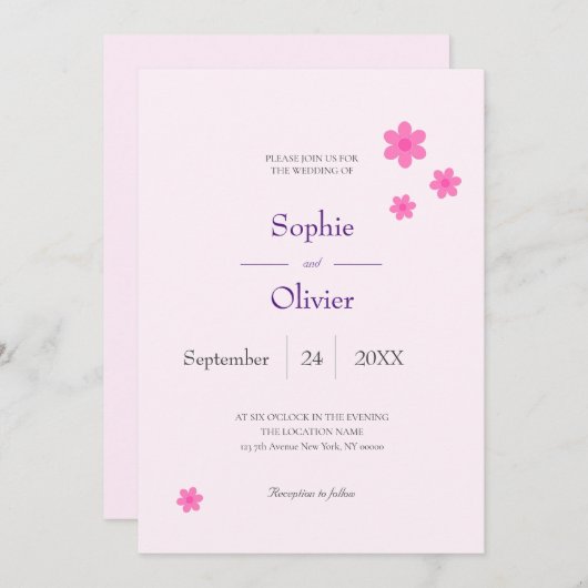 バラモチーフ募集 招待状 (正面/裏面)