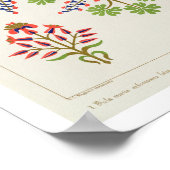 バラモチーフ壁紙デザインM印刷& N.ハ ポスター (角)