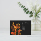 バラモノグラムとナイチンゲール、赤いイエローブラック 名刺 (スタンド正面)