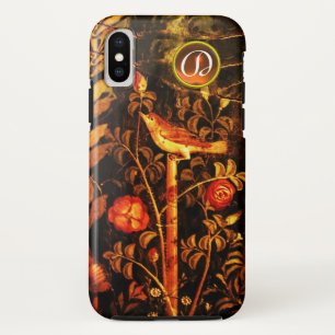 バラモノグラムとナイチンゲール、赤黒黄 iPhone XSケース