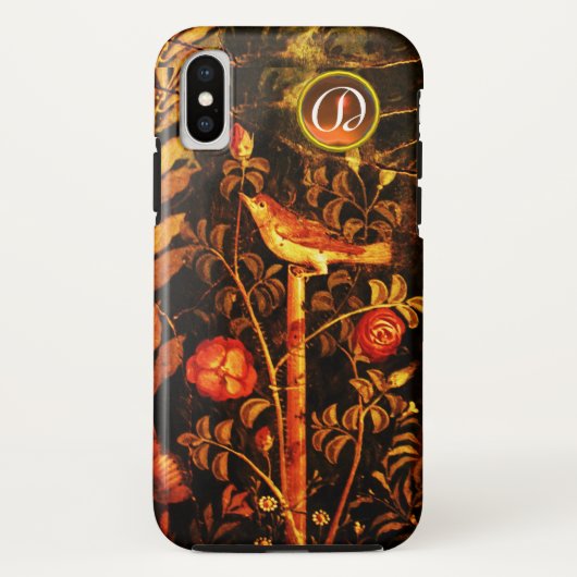 バラモノグラムとナイチンゲール、赤黒黄 Case-Mate iPhoneケース (裏面)
