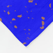 バラモノグラムの金ゴールドピンクローズオンブルー | フリースブランケット (角)