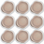 バラモノグラムの金ゴールドフェイクワックスシール シール (正面)