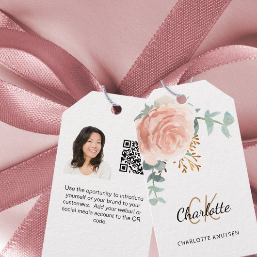 バラモノグラムビジネスQRフォトインスタグラムラベル ギフトタグ