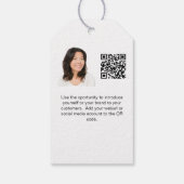 バラモノグラムビジネスQRフォトインスタグラムラベル ギフトタグ (裏面)