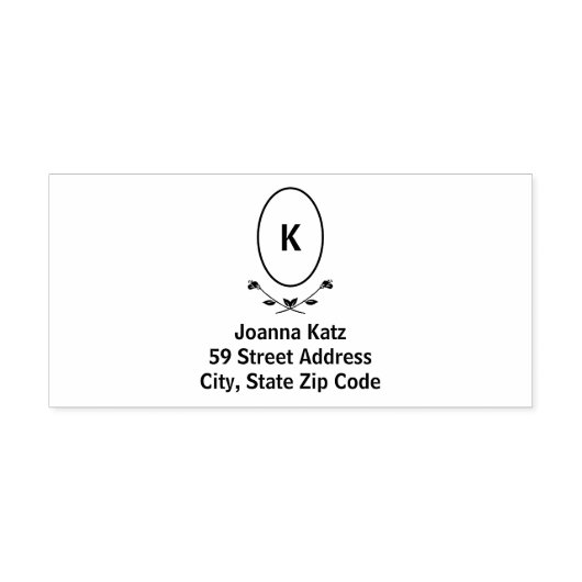 バラモノグラム差出人住所 セルフインキングスタンプ (デザイン)