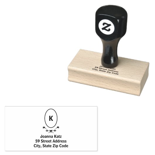 バラモノグラム差出人住所 ラバースタンプ (押印)