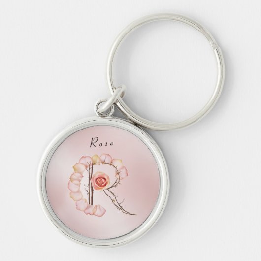 バラモノグラムRキーチェーン – ネイチャーズエレガンス キーホルダー (正面)