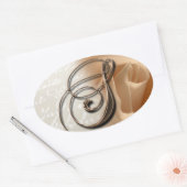 バラモノグラムSオーバル結婚式の引き出物シール 楕円形シール (封筒)