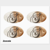 バラモノグラムSオーバル結婚式の引き出物シール 楕円形シール (シート)