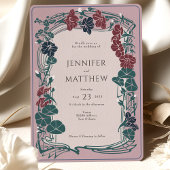 バラモーヴマルーンレッドセージ結婚ズ 招待状