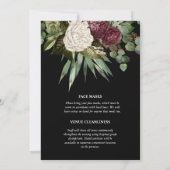 バラユーカリ葉フローラグリーンリーシック 招待状 (裏面)