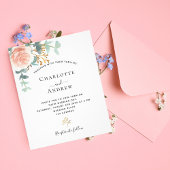 バラユーカリ赤面予算結婚式招待状 チラシ