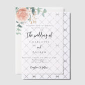 バラユーカリ赤面結婚ズ ベラム紙招待状 (オフセット (招待状))