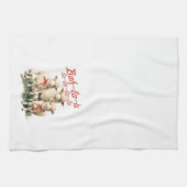 バララキュートレトロクリスマスヒツジ キッチンタオル (横)