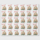 バララキュートレトロクリスマスヒツジ ラッピングペーパー (フラット)